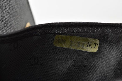 Chanel 4128 Bifold Wallet Genuine Leather Black Cles Deuce