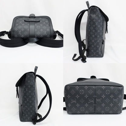 Louis Vuitton Saumur Backpack Rucksack M45913 Black Monogram Eclipse