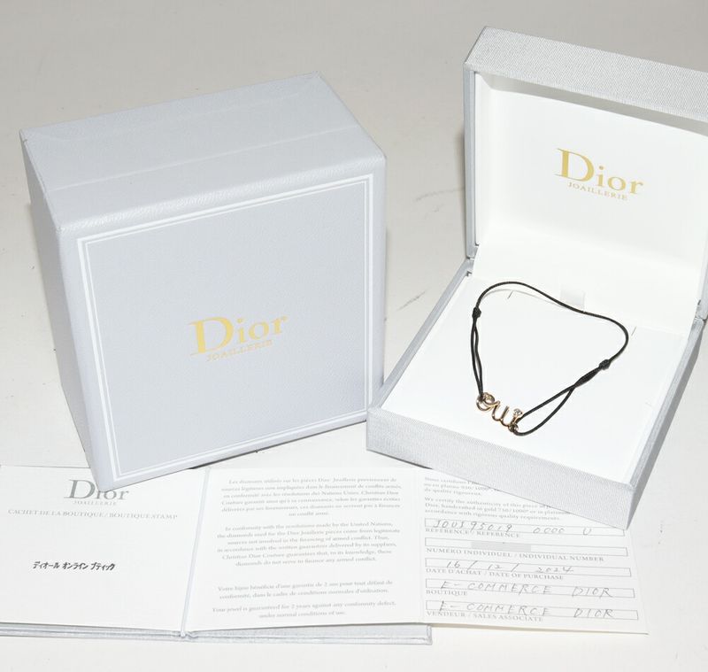 Christian Dior Bracelet 18K Yellow Gold Diamond 1P (003ct) OUI Amour Bracelet