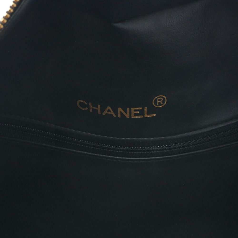 Chanel Handbag Boston Bag Calfskin Matelasse Sport Line Logo White And Black