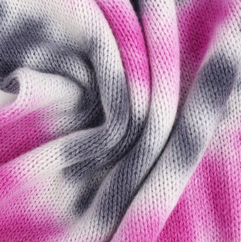 Prada Knit Sweater Long Sleeve Crew Neck Tie-dye Allover Pattern Wool Cashmere