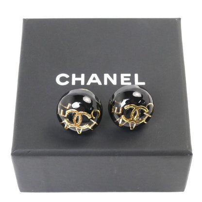 Chanel GP Coco Mark Logo Resin Earrings 51g Ladies Preowned