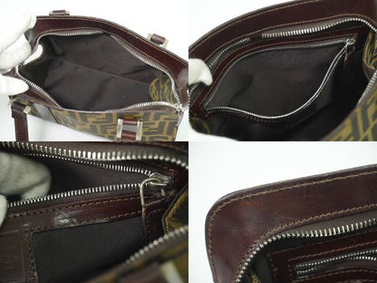 Authentic Fendi Zucca Handbag Canvas Brown Zucca Bag Pre-owned [follow-up