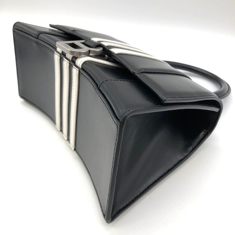 Balenciaga Hourglass Small Adidas Collaboration Handbag Leather Black Women