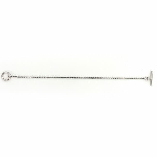 Hermes Bracelet Mini Chaine D'ancre Chain White Gold WG