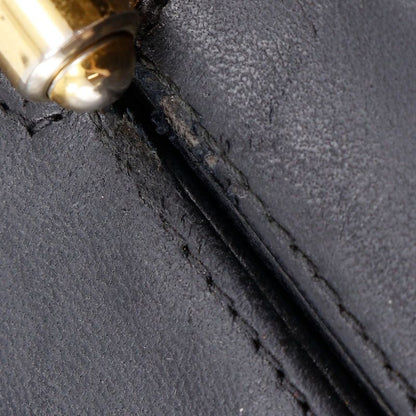 Chanel Chevron Coco Mark V-stitching Vintage Lambskin Black Women Shoulder Bag