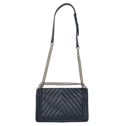 Chanel Boy Chanel 28 Calfskin Chevron Shoulder Bag For Men