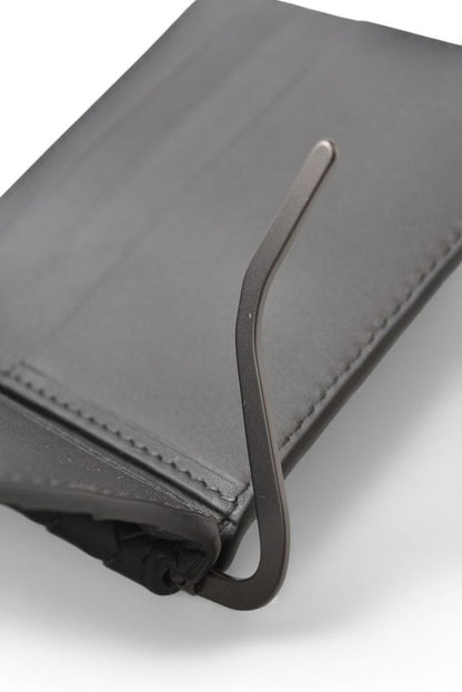 Bottega Veneta Wallet Money Clip Bottega Veneta Fold Wallet Calf 123180 Gunmetal