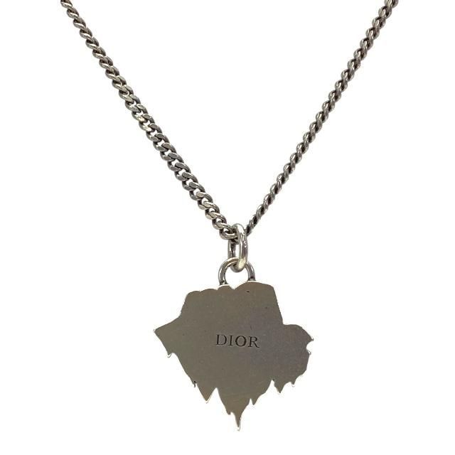 Christian DIOR Necklace Astero Motif Metal Silver