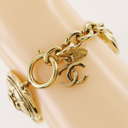 Chanel Coco Mark Matelasse Vintage Gold Plated Ladies 71g Bracelet