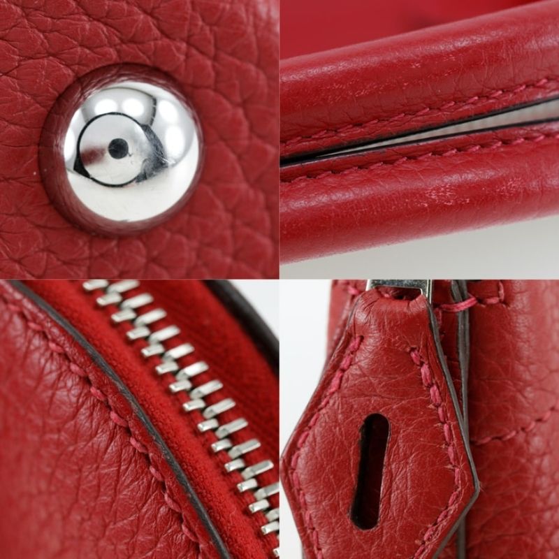 Hermes Bolide 31 Taurillon Clemence Rouge Vif □Q Ladies Handbag