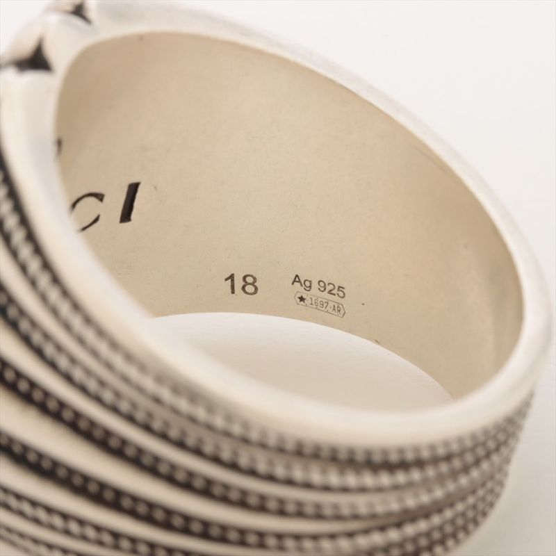 Gucci Interlocking G Silver Ring 18 (actual Size 18.5) Made In Italy