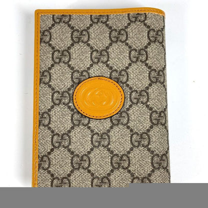 Gucci Passport Case Retro Logo 724562 GG Supreme Canvas Yellow
