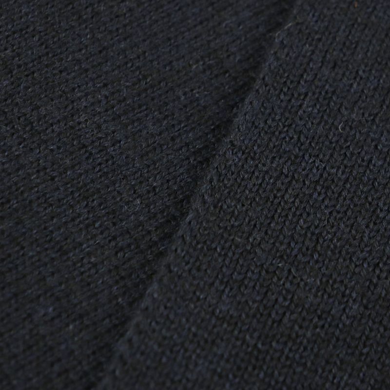 Gucci 550601 Interlocking G Embroidered 100% Wool Knit Scarf Navy Made