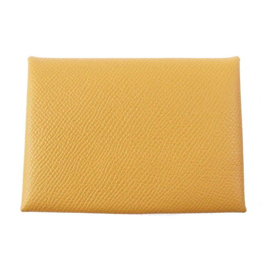 Hermes Calvi Duo Sesame Silver Hardware Vaux Epson Coin Case With Box Marked B