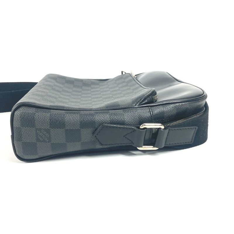 Louis Vuitton Shoulder Bag Dayton PM N41408 Damier Graphite Canvas Black