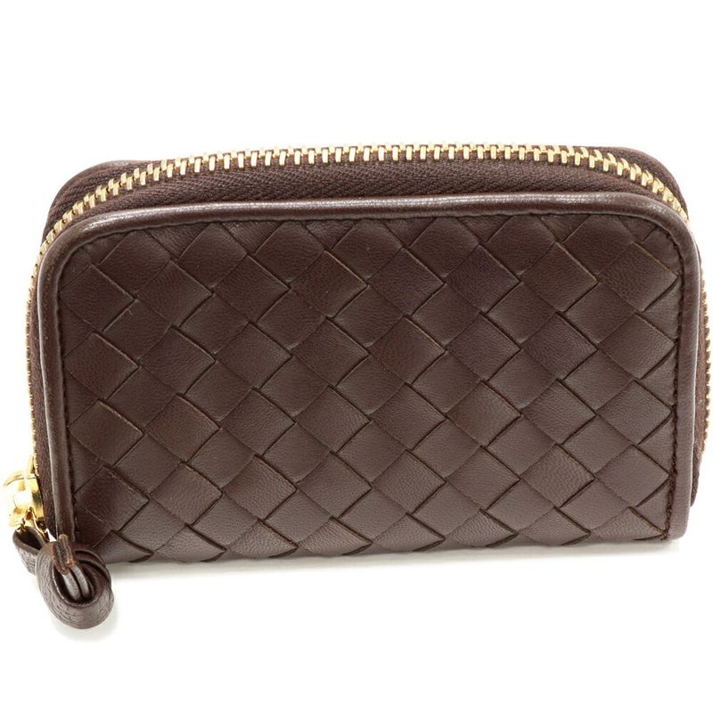 Bottega Veneta Coin Case Intrecciato Lambskin Dark Brown 114075 V0013 2040