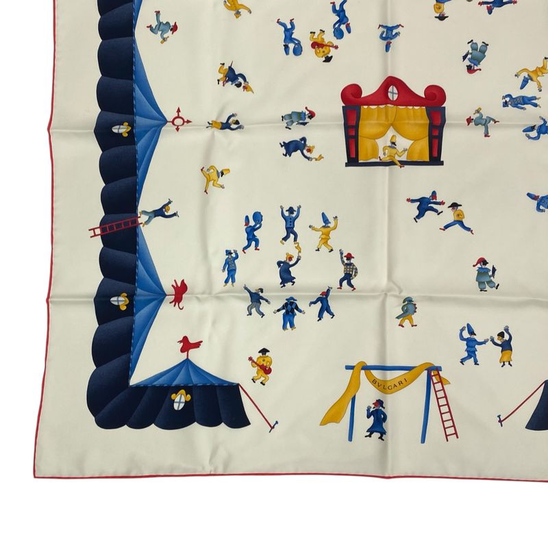 Bvlgari Bulgari Scarf Large Silk Clown Multicolor