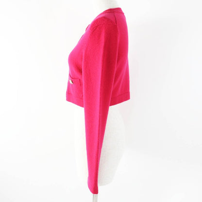 CHANEL 22AW P73483 100% Cashmere Lucky Charm Cropped Length Knit Cardigan