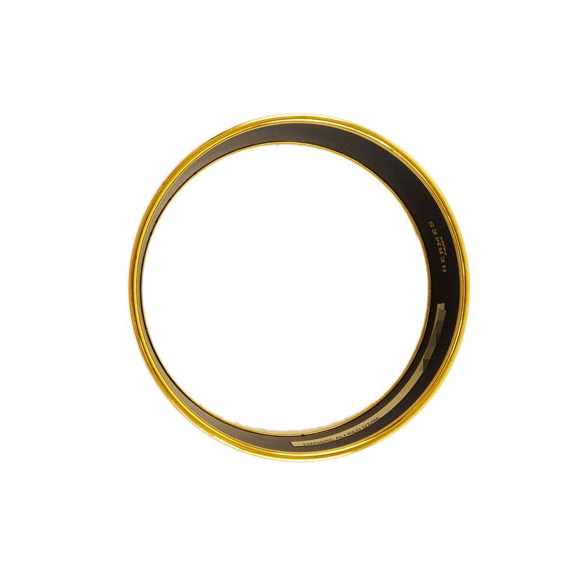 Hermes Enamel MM Bangle Navy-gold Hardware Bracelet Carriage Approx