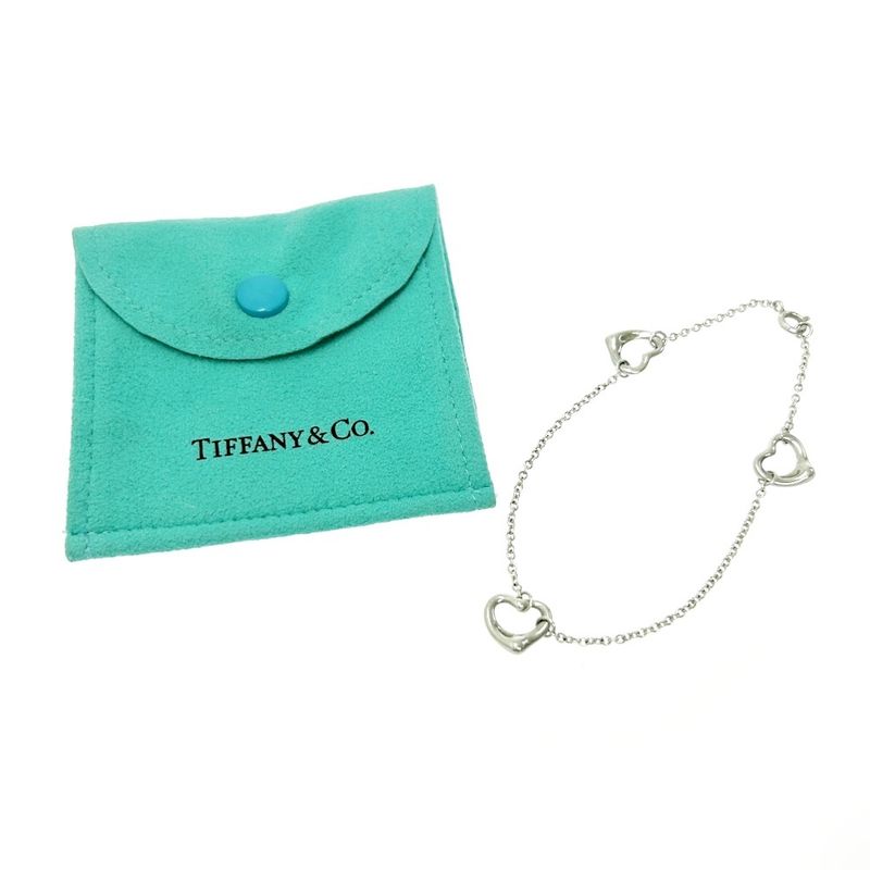 Tiffany & Co Tiffany & Co Silver Elsa Peretti Open Heart 3p Bracelet 2.9g 925