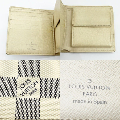 Louis Vuitton Bifold Wallet Damier Portefeuille Marco N60018 White