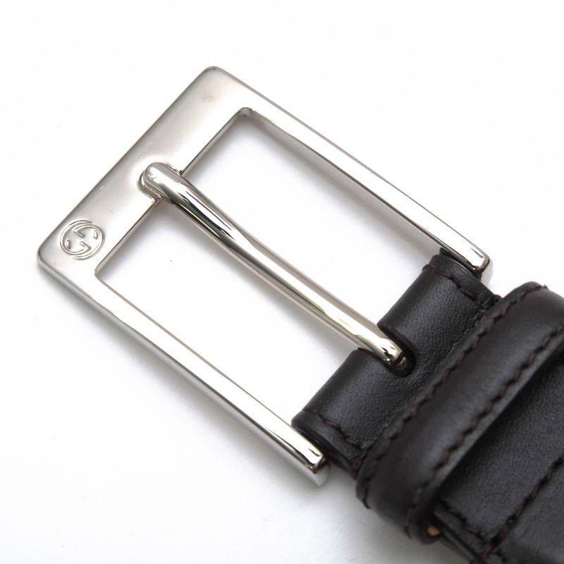 Gucci Belt Business Men Leather Dark Brown 345658 Bgh0n 525040