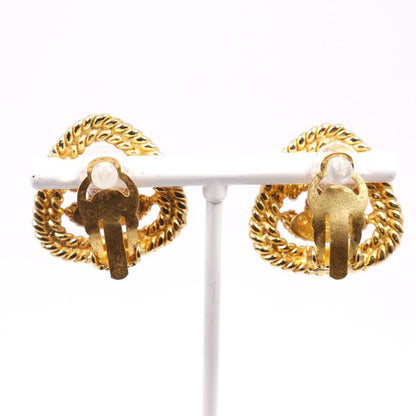 Chanel Coco Mark Gold Plated Gold 28 Ladies 13.0g Earring