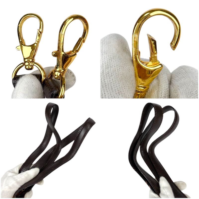 Bottega Veneta Marco Polo 2WAY Top Handle Bag Shoulder Bag Dark Brown Pvcleather