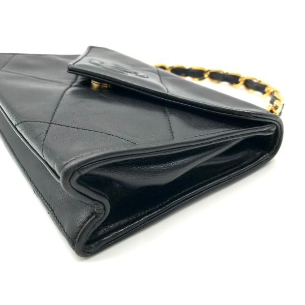 Chanel Chain Hand Bag CC Logo Black