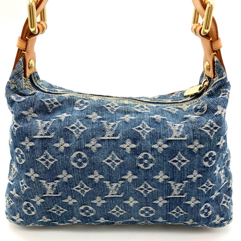 Louis Vuitton Baggy PM Shoulder Bag Monogram Denim M95049 Blue Fl0016