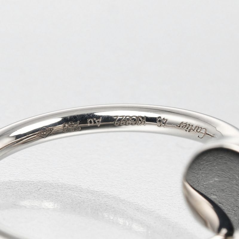 Cartier Juste Un Clou Small Model 18kwhite Gold #6 Ladies 3.27g Ring