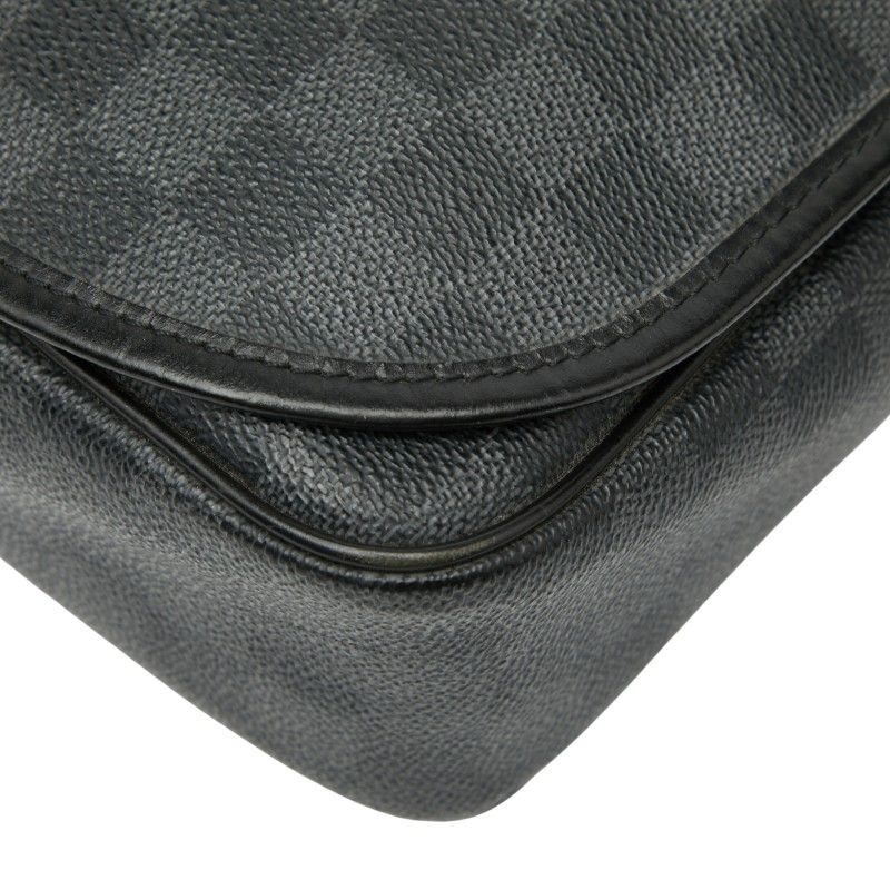 Louis Vuitton Damier Graphite Danielle MM Crossbody Shoulder Bag N58029 Black