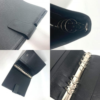 Louis Vuitton Notebook Cover Agenda GM R20232 Taiga Leather Ardoise Black