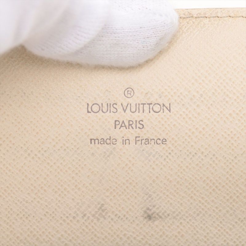 Louis Vuitton Damier Azure Portefeuille Sarah Long Wallet N61735 Ivory Made In