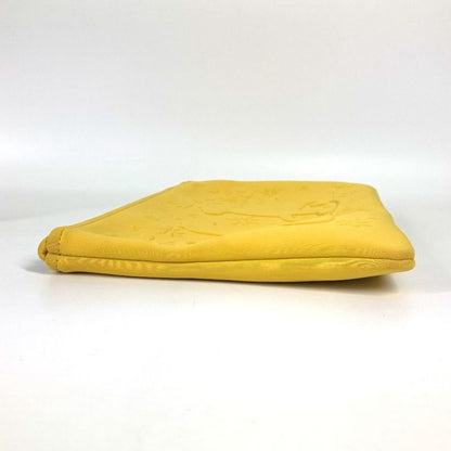 Hermes Pouch Neobain MM Leopard Polyamide Yellow