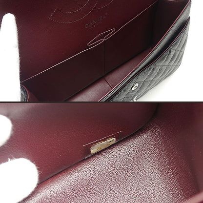 Chanel Matelasse 30 Chain Shoulder Bag W Flap Black And Silver