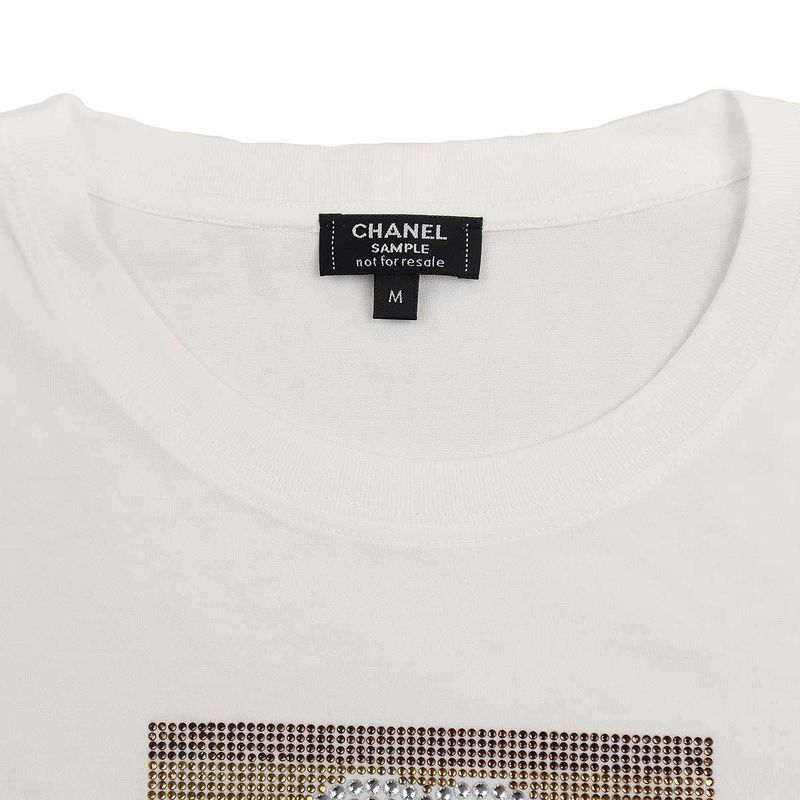 Chanel Coco Rhinestone T-Shirt C63126k10637 White M