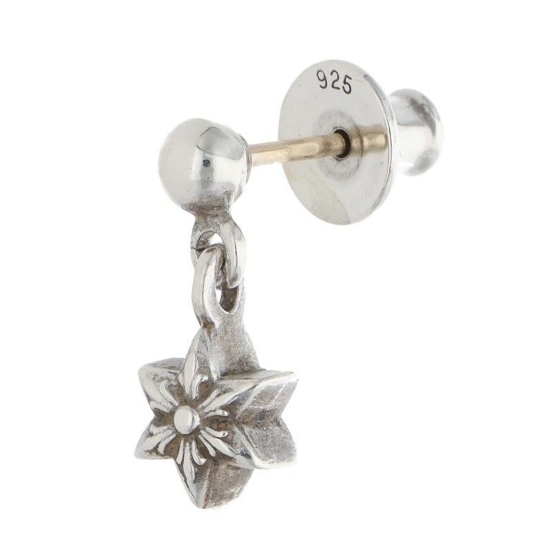 Chrome Hearts Tny Str Drp 1 Thai Nice Tardrop Silver Earrings