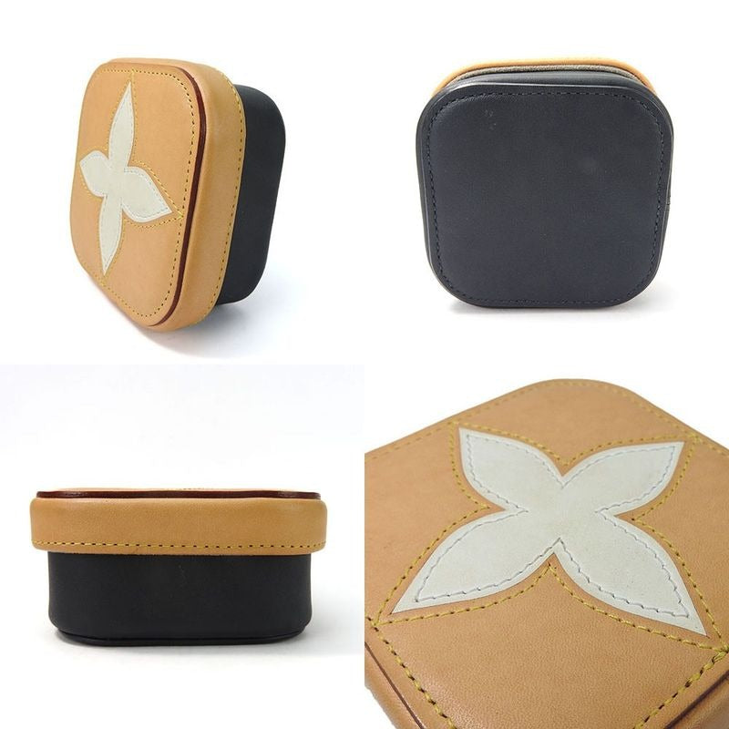 Louis Vuitton Jewelry Box Small Accessory Case Bois Clarins Beige Black Leather