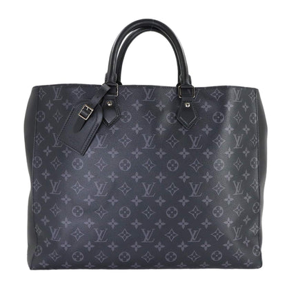 Louis Vuitton Monogram Eclipse Grand Sac Tote Black Silver