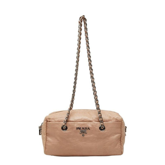 Prada Logo Pink Leather