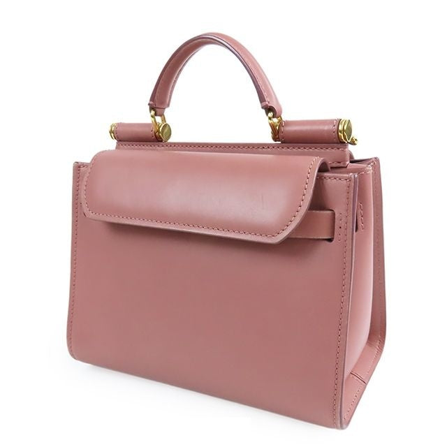 Dolce & Gabbana Sicily 62 Pink Leather Top Handle 2-Way — view 2