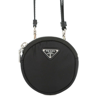 Prada Shoulder Pouch Triangle Logo Tessuto Pocket Nylon Black