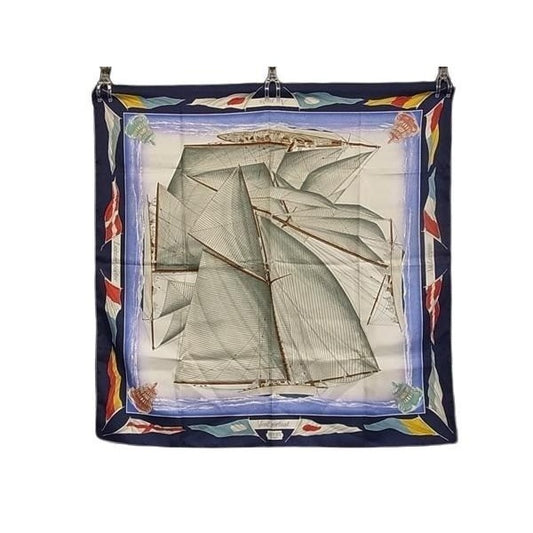 Hermes Scarf Carre 90 Multicolor 100% Silk Laisser Porter