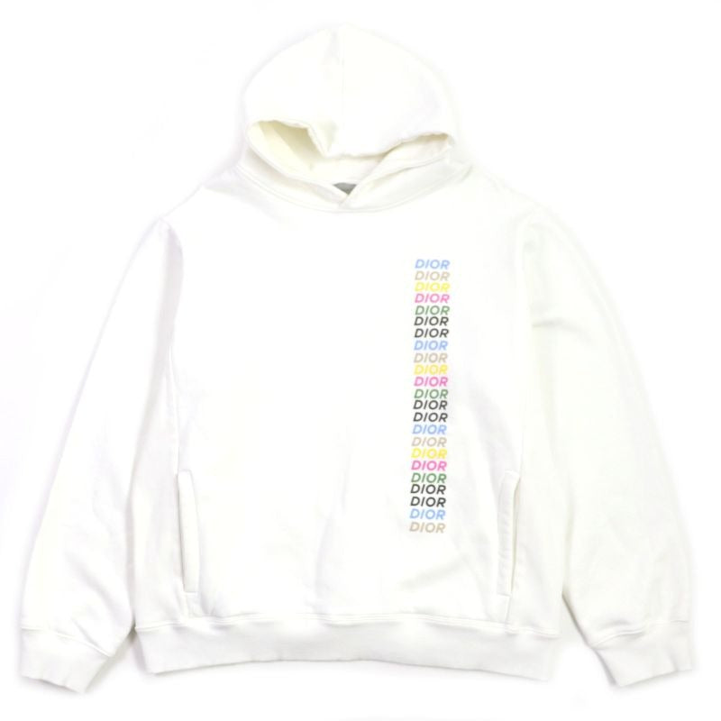 Dior Homme 24 SS 413 J646 A0531 Cotton Multi Logo Oversized Pullover Hoodie White