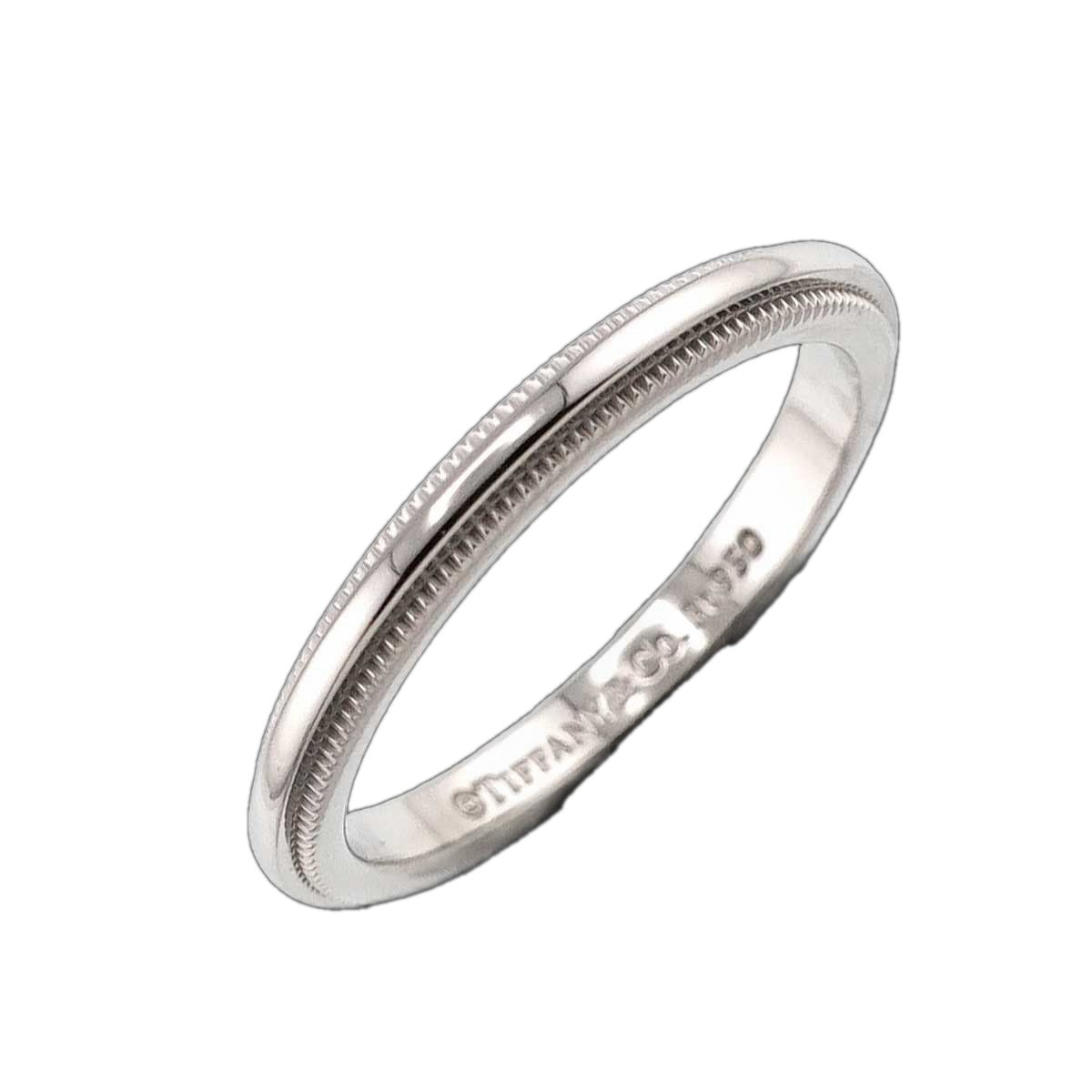 Tiffany & Co Milgrain Band Ring Width mm Pt Platinum Together