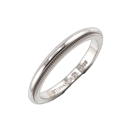 Tiffany & Co Milgrain Band Ring Width mm Pt Platinum Together
