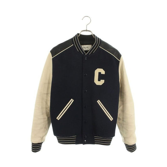 Celine 2 V56 D896 C Logo Patch Teddy Jacket Blouson 44