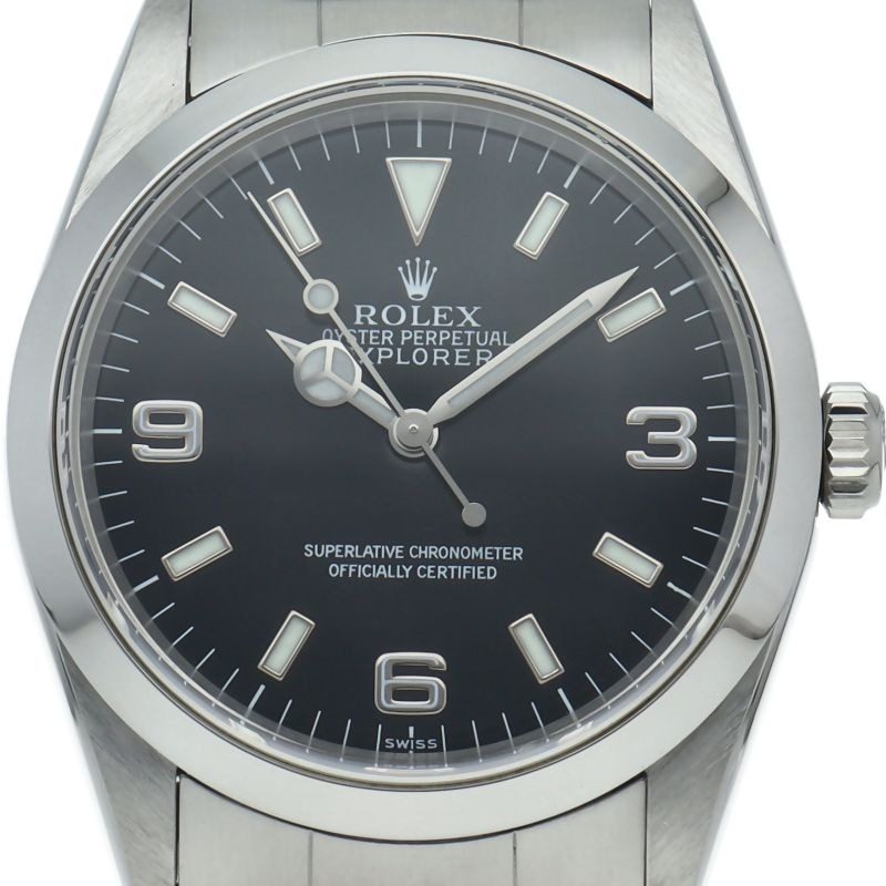 Rolex Only Swiss SS Watch Black Polished